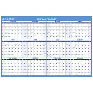 AT-A-GLANCE 2023 Erasable Calendar, Dry Erase Wall Planner, 48″ x 32″, Jumbo, Horizontal, Reversible (PM30028)