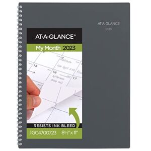 AT-A-GLANCE 2023 Monthly Planner, DayMinder, 8-1/2″ x 11″, Large, Gray (GC47007)