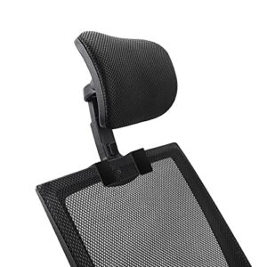 Office Chair Headrest Universal Attachment, Neck Support Cushion Clip on, Elastic Sponge Head Pillow for Ergonomic Executive Chair Detachable, Height & Angle Adjust Upholstered, Chair Not Included