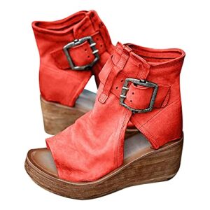 Summer Fashion High-top Wedge Sandals Thick-soled Fish Mouth Roman Sandals, Unique High-heeled Sandals, Stylish Summer Shoes, Fashion All-match Temperament Women’s Shoes