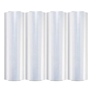 Prinko 18″ x 1500ft x 80 Gauge Thick (20 Micron) Clear Cast Pallet Stretch Wrap Film Pack of 4 Rolls, 1500′ Per Roll, Total 6000′ (4 Rolls)
