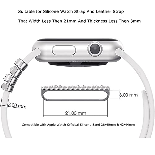 5 Pieces/set Metal Decorative Ring Loops for Apple Watch Series 8 7 / 6 /5/4/3/2/1 Band Silicone Strap , Tomcrazy Diamond Ornament Watchband Accessories for iwatch 45mm 41mm 44mm 40mm 42mm 38mm Bracelet (# K) | The Storepaperoomates Retail Market - Fast Affordable Shopping