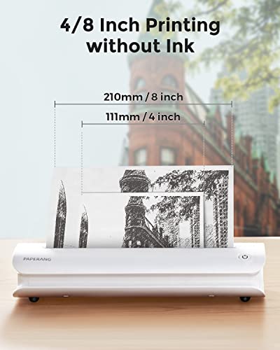 paperang GO Portable Printer with 300dpi Resolution Supports 8.5″ X 11″ US Letter Inkless Printing for Design Sketches, Invoices, Service Reports, and More – White | The Storepaperoomates Retail Market - Fast Affordable Shopping