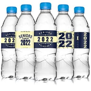 40 Pcs Graduation Water Bottle Labels Class of 2022 Party Waterproof Class of 2022 Stickers Water Bottle Labels for Graduates Students High School College Graduation Party Favors Supplies