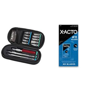 X-ACTO Compression Basic Knife Set, Great for Arts and Crafts, including Pumpkin Carving & #11 Classic Fine Point Replacement Blades, Pack of 40 (X711)