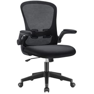 Furmax Office Chair Mesh Desk Chair with Adjustable Arms Ergonomic Computer Chair Rolling Chair with Back and Lumbar Support (Black)