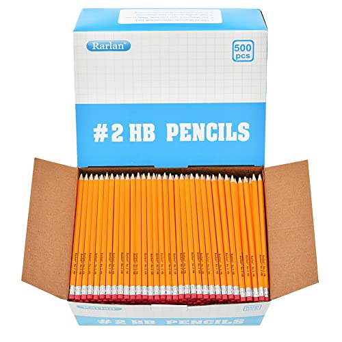 Rarlan Wood-Cased #2 HB Pencils, Pre-sharpened, 500 Count Bulk Pack | The Storepaperoomates Retail Market - Fast Affordable Shopping