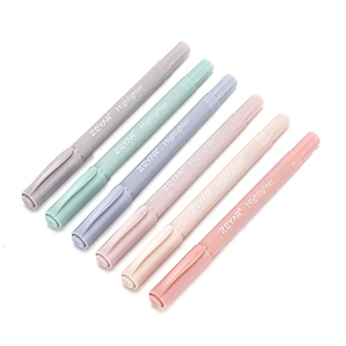 ZEYAR Cute Highlighters With Duals Tips, Cream Colors, Chisel Tip and Bullet tip, Aesthetic Highlighter Marker, No Bleed Dry Fast Easy to Hold(12 Cream Colors) | The Storepaperoomates Retail Market - Fast Affordable Shopping