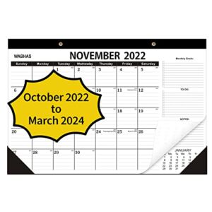 Desk Calendar 2022-2023 -October 2022 to March 2024,18-Month Large Desk/Wall Calendars,17”X 12”,Perfect for Planning and Organizing Your Home, School or Office.