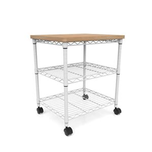 Safco Products Deskside Wire Machine Stand , Holds up to 200 lbs. White