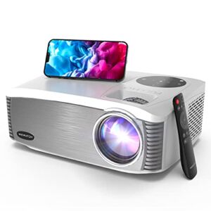 WEWATCH 450ANSI Native 1080P Projector,V70 20000LM Projector with WiFi and Bluetooth, 5G Full HD Home Theater Movie Projector, Portable Video Projector Compatible with HDMI/VGA/USB for Indoor Outdoor
