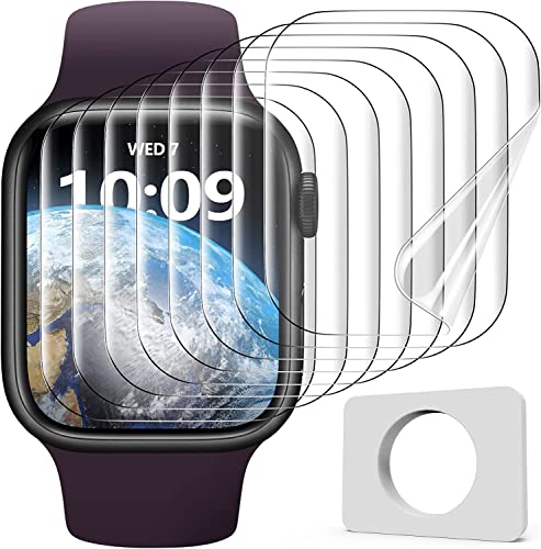8Pack Designed for Apple Watch Series 8/7 Screen Protector 45mm Military-Grade Replacement TPU Film [Not Glass] iWatch Protector Anti Scratch Fingerprint Bubble Free High Touch Screen Protection Clear | The Storepaperoomates Retail Market - Fast Affordable Shopping
