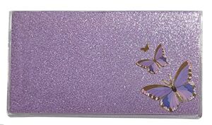 3 Year 2023 2024 2025 Bling Glitter Pocket Calendar Planner with Note Pad (Lavender Butterfly)