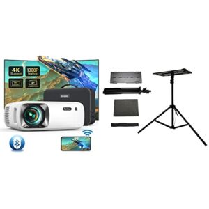 5G WiFi Outdoor Bluetooth Projector 4K Supported Native 1080P Projector & Sovboi Projector Tripod Stand