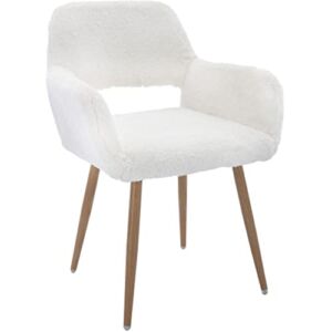 Desk Chair Faux Fur Desk Chair No Wheels Dining Room Chairs – Fluffy Desk Chair Upholstered Desk Chair Modern Dining Chairs, Furry Accent Chair for Bedroom, Armrest Cute Side Chair for Living Room