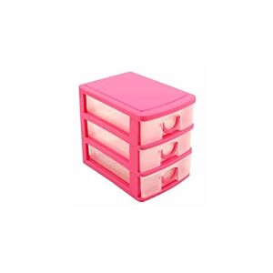 DIWANG Layers Drawer Desk Organizer Storage Boxes Containers Jewelry Cosmetics Case (Color : Pink, Size : Large)