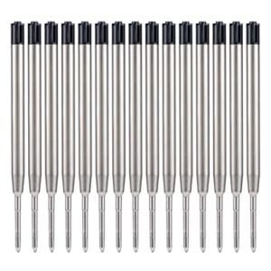 15 Pieces Wikult Black Ballpoint Refill Compatible with Parker Pen, 1.0mm Medium Point, Smooth Writing German Ink Replaceable Refills for Your Pen