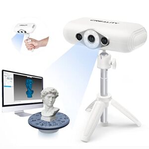 【2022 New Released】CR Scan Lizard 3D Scanner, Up to 0.05mm Accuracy, 10 FPS Scan Speed, Supporting Turntable/Handheld/Combination Use Modes for 3D Printer, Body, Black Object Scanning