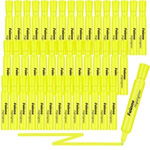 120 Pack Bulk Highlighters, Yellow Fluorescent Highlighters, Wide Chisel Tip Marker, Tank Style Highlighters, Non Toxic Odorless Quick Drying Markers for Multipurpose for Classroom Office and Shop
