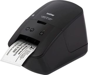 Brother QL-600 Economic Desktop Label Printer, Black – Wired USB Connectivity – up to 2.4″ Wide and 44 Labels per Minute Print Speeds, 300 x 600 dpi, Automatic Cutter Label Maker for Home and Office