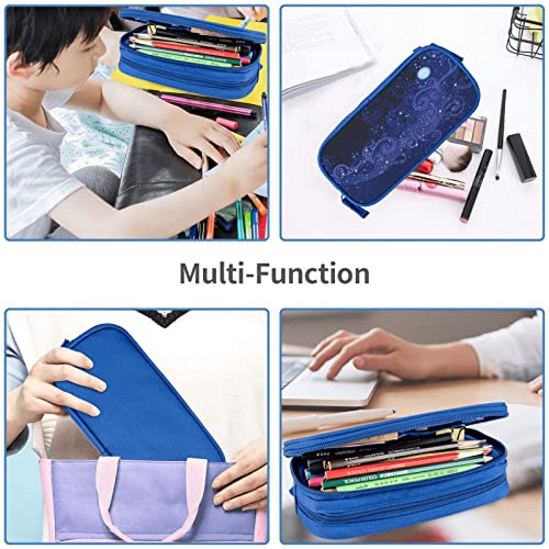 2022 Modern Theme by jarenap,Big Capacity Pencil Case Bag Pen Boxes,Technological Futuristic Geometric,For Girls Boys Supplies For College Students Middle High School,Pale Blue Grey Hot Pink,Blue | The Storepaperoomates Retail Market - Fast Affordable Shopping