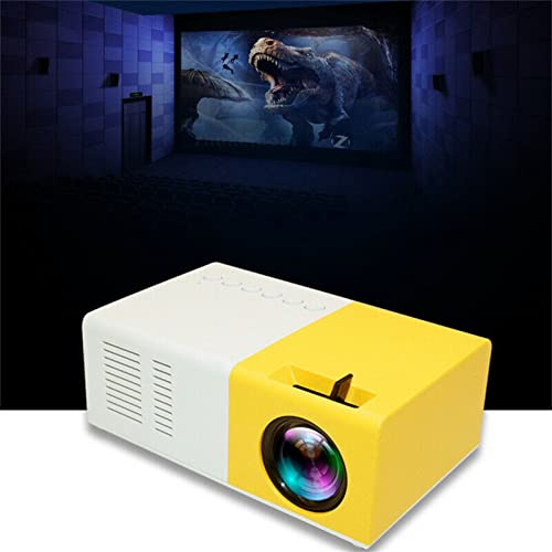 Mini Portable Projector, 1080P Home Cinema Small Home Projector with Laptop HDMI USB AV Interfaces and Remote to Watch Cartoon for Bedroom (Yellow) | The Storepaperoomates Retail Market - Fast Affordable Shopping