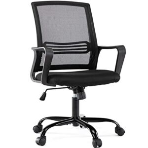 Office Chair – Mid Back Home Office Desk Chairs, Adjustable Height, Breathable Mesh