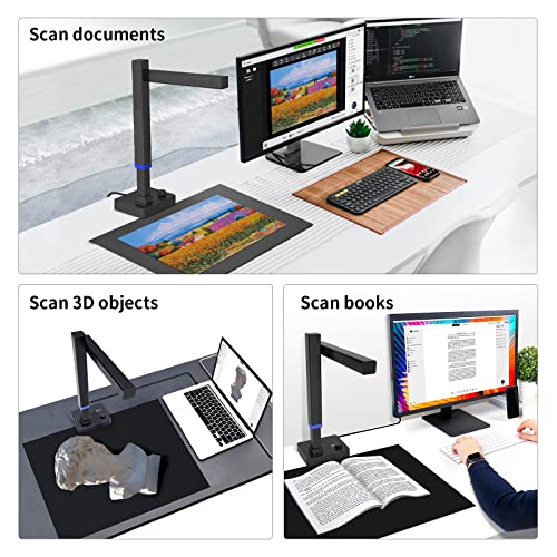 CZUR Shine Ultra Pro Scanner, 24MP Document Scanner, Max DPI 440, Portable USB Document Camera, A3 Large Format Book Scanner, Adjustable Height, Auto-Flatten & Deskew, Compatible with Windows & Mac OS | The Storepaperoomates Retail Market - Fast Affordable Shopping