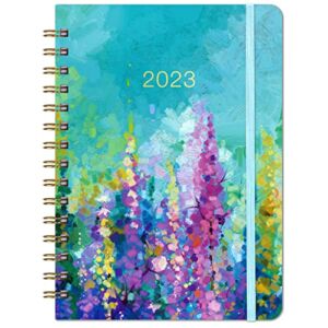 2023 Planner – Planner/Calendar 2023, Jan.2023 – Dec.2023, 2023 Planner Weekly & Monthly with Tabs, 6.3″ x 8.4″, Hardcover + Back Pocket + Twin-Wire Binding, Daily Organizer – Oil Painting