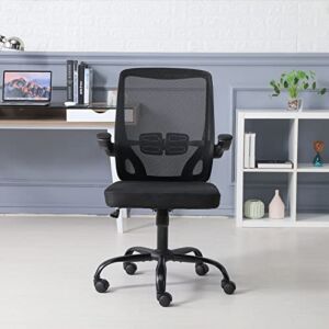 OOTDxvv Computer Chair,Home Office Ergonomic Chair Desk Chair Simple Adjustable Chair Height with Fixed Armrests, Suitable for Home Office (C)
