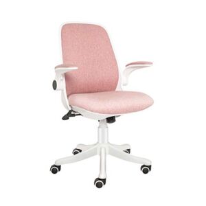 ARTETHYS Office Chair Ergonomic Desk Chair Mid Back Office Computer Swivel Adjustable Rolling Task Chair Executive Chair with Flip up Armrests (Pink Update)