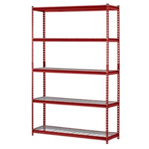 WMGOODS Heavy Duty 5-Tier Steel Frame Storage Rack Perfect for Home Office Decor Basement Warehouse Store Daily Tool, Home, Miscellaneous Storage Rack, Freestanding Shelf, 2500 Lbs