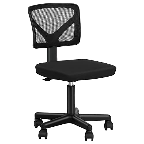 BestOffice Ergonomic Desk Armless Mesh Computer Lumbar Support Swivel Rolling Executive Adjustable Task Chair for Back Pain, Black | The Storepaperoomates Retail Market - Fast Affordable Shopping