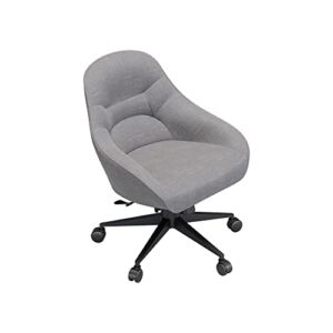 Vari Upholstered Desk Chair (VariDesk) – Comfortable Computer Chair with Memory Foam Cushion – Home Office Chair with Wheels – Adjustable Height Swivel Chair (Sterling Grey)