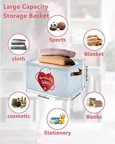 Nurse Appreciation Gift Cube Storage Organizer Bins with Handles,15x11x9.5 Inch Collapsible Canvas Cloth Fabric Storage Basket,Happy Nurse Day Red Heart Books Kids’ Toys Bin Boxes for Shelves,Closet | The Storepaperoomates Retail Market - Fast Affordable Shopping