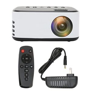 Yoidesu Portable Projector, Mini Projector Black White HD 1080P, Outdoor Home Theater Projector for Smartphone Tablet Laptop TV Stick