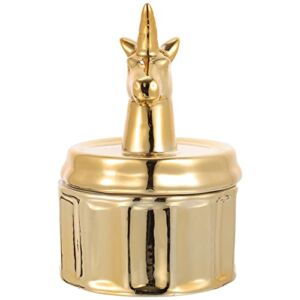 Unicorn Figurine Trinket jewelry Box: Jewelry Ring Holder Organizer Hinged Trinket Display Packaging Box for Ear Stud Earring Small Item