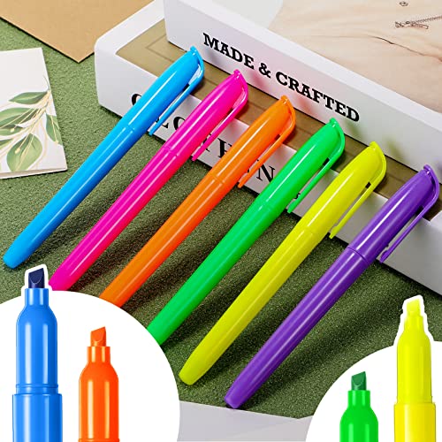 100 Pcs Highlighter Bulk Assorted Colors, 6 Bright Colors Highlighter Markers Chisel Tip Highlighter Pens Set for Kids Adult School and Office Supplies, Carnival Rewards | The Storepaperoomates Retail Market - Fast Affordable Shopping