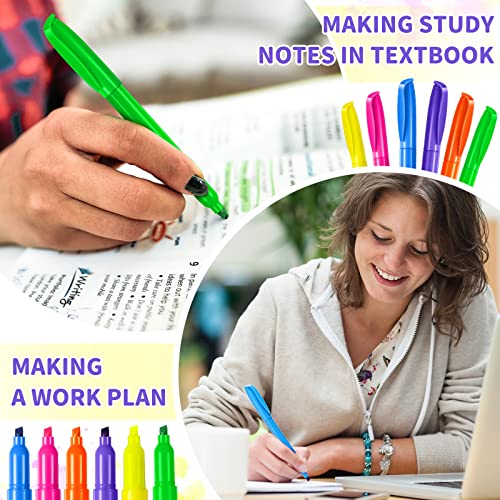 100 Pcs Highlighter Bulk Assorted Colors, 6 Bright Colors Highlighter Markers Chisel Tip Highlighter Pens Set for Kids Adult School and Office Supplies, Carnival Rewards | The Storepaperoomates Retail Market - Fast Affordable Shopping