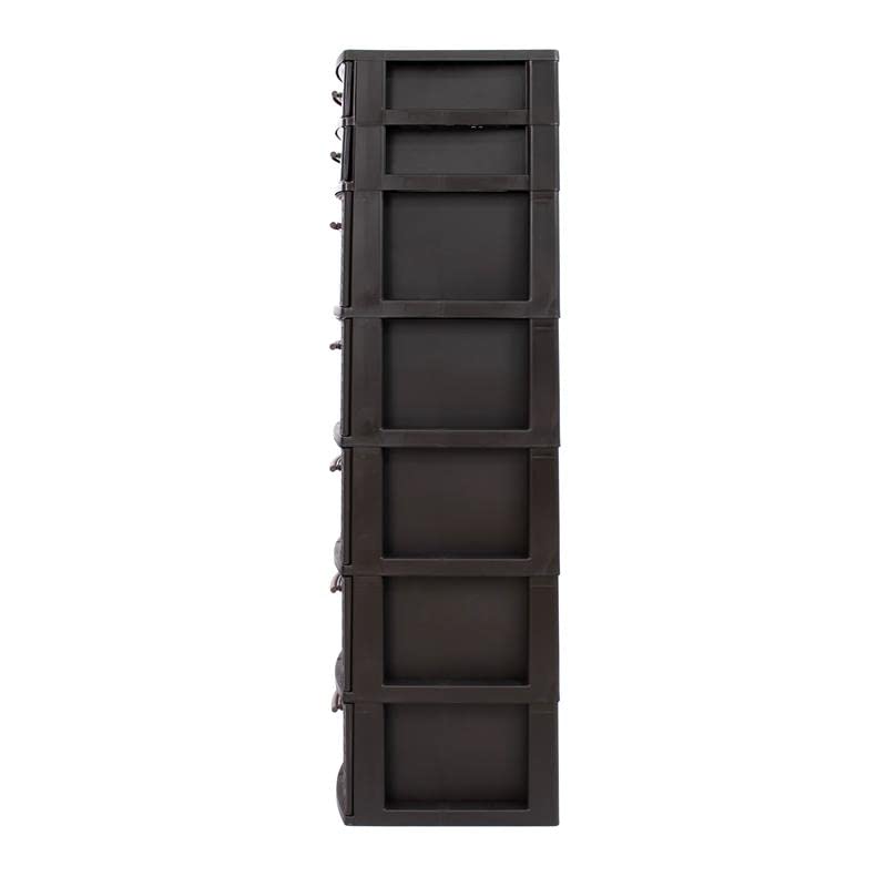 MQ Eclypse 7-Drawer Plastic Storage Unit in Espresso | The Storepaperoomates Retail Market - Fast Affordable Shopping