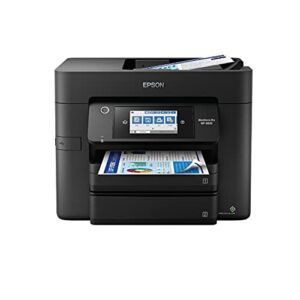 Epson Premium Workforce Pro 4833 Series All-in-One Color Inkjet Printer I Wireless I Mobile Printing I Auto 2-Sided Printing I 4.3″ LCD I 500-sheet Tray Capacity I 25 ISO ppm
