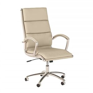 Bush Business Furniture Modelo High Back Leather Executive Office Chair, Antique White