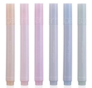czxwyst HP7252 Pastel Color Highlighters,Half Sugar Assorted Color Highlighters,Chisel Tip and Large Capacity,for Journal Bible Notes Planner School Office Supplies,6-Pack (Milk Tea Series 6 Colors)