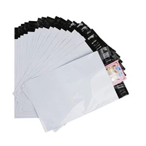 Harapu 10 x 13.3 inch White Poly Mailer Envelopes Shipping Bags with Self Adhesive Strip, Waterproof and Tear-Proof Postal Bags for Shipping Packaging Storage, Pack of 30