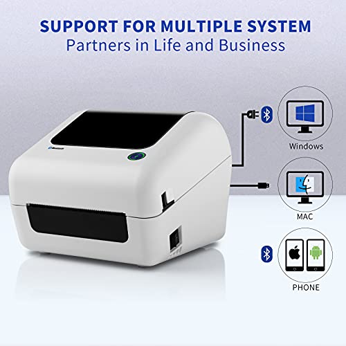 JADENS Bluetooth Thermal Label Printer – Shipping Label Printer for Shipping Packages&Postage, Wireless Printer for iPhone, Android&PC, Compatible with Amazon, Ebay, USPS, 4×6 Label Maker Machine | The Storepaperoomates Retail Market - Fast Affordable Shopping