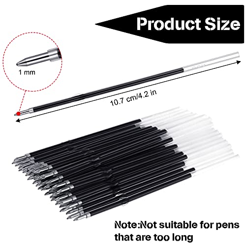 30 Pieces Pen Refills Ink Pen Refills Ballpoint Pen Refills Replacement Ballpoint Black for Retractable Pens Office College School Supplies (Black,1 mm) | The Storepaperoomates Retail Market - Fast Affordable Shopping