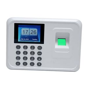 BISOFICE attendance Machine Intelligent Biometric Fingerprint Password Attendance Machine Employee Checking-in Recorder 2.4 inch TFT LCD Screen DC 5V Time Attendance Clock