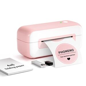 Pink Label Printer, Thermal Label Printer for Shipping Packages & Small Busines, Shipping Label Printer, Thermal Printer Compatible with Amazon Shopify Etsy Ebay FedEx USPS