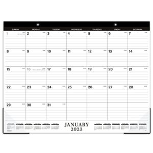 2023 Desk Calendar – Desk/Wall Calendar 2023 with Transparent Protector, Jan. 2023 – Dec. 2023 Desk Calendar, Standard, 17″ x 22″, Perfect for Daily Schedule Planner – Ruled Blocks