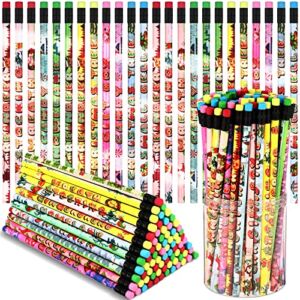 120 Pcs Christmas Pencils Bulk for Kids with Eraser Colorful Christmas Wood Pencil Color Changing Pencil Wooden Heat Activated Xmas Christmas Party Favors Goodie Bag Office School Party Favor Supplies